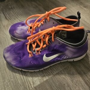 Nike Vibrant Purple and Orange Sneakers